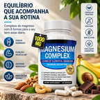 Complexo de Magnésio 8 em 1 | 1000 mg por Porção | 90 Cápsulas